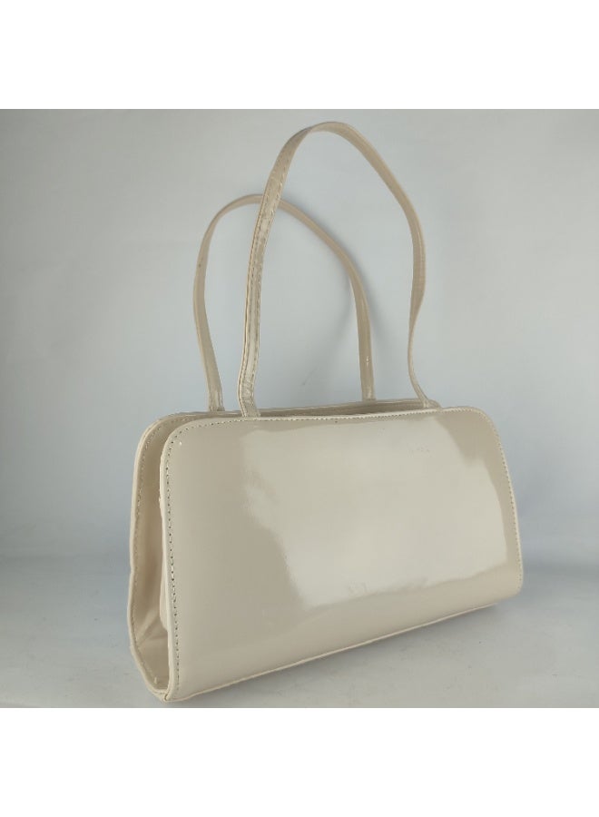 شنطة يد نسائى جلد -بيج - Image 3