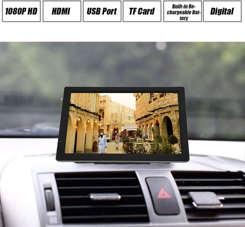 klarako 14in Digital Television, ATSC Portable TV 1080P HD Video Player Built in Rechargeable Battery, Bracket for Home Car Caravan Camping Outdoor Kitchen - Image 3