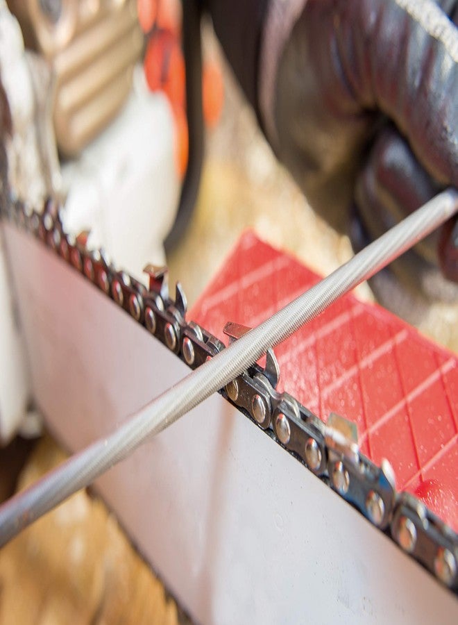 PFERD Chainsaw File Set, Round - 7/32" Diameter x 8" Length | Premium Spiral Cut Files for Fast Manual Chainsaw Sharpening | 6-Pack - Part 17078 - Image 5