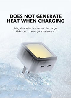 OULIYO USB C Plug, 50W Dual USB C Fast Charger Plug Power Adapter with 2 Hharging Cables (C to C x 1, C to Lightning x 1) for iPhone 16/15/14/14 Plus/Pro/ 14 Pro Max/ 13/12/ 11/ X/Samsung/Pad/Speaker/AirPods  - Image 4