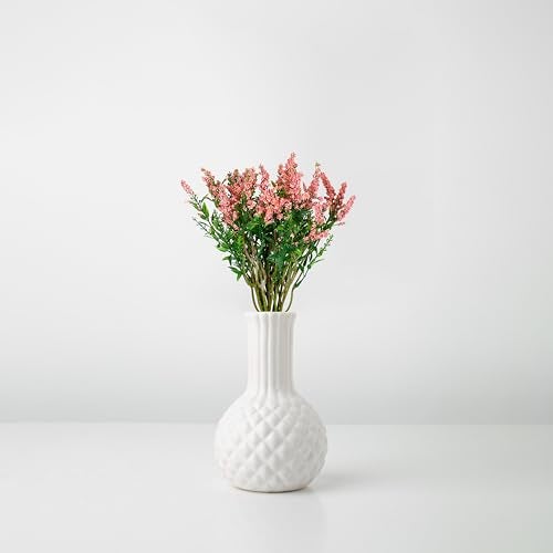 Homeverse Fresh Lavender 12Pcs Lavender Fake Plant 14Inch Height Bouquet, Green Stems Bundled for Decorative Items for Diwali, Home, Room, Office, Bedroom, Anniversary, Deepawali (Pink) - Image 1