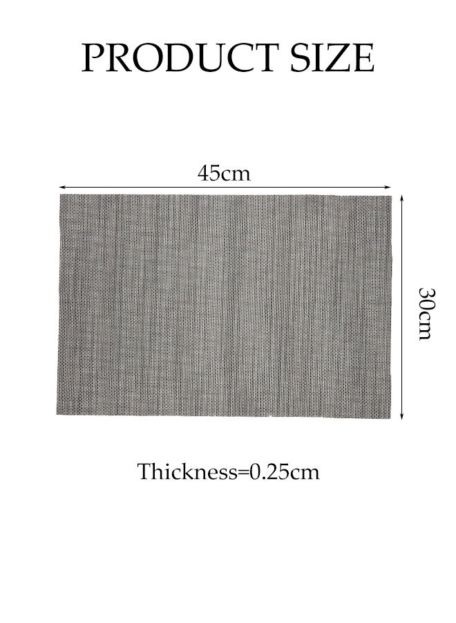 DUNISO 8-Piece Pvc Leather Placemat Set, Square Heat-Resistant And Non-Slip Table Mat, 30 x 45 Cm, Washable, Oil-Resistant, Suitable For Home, Restaurant, Cafe - Image 2