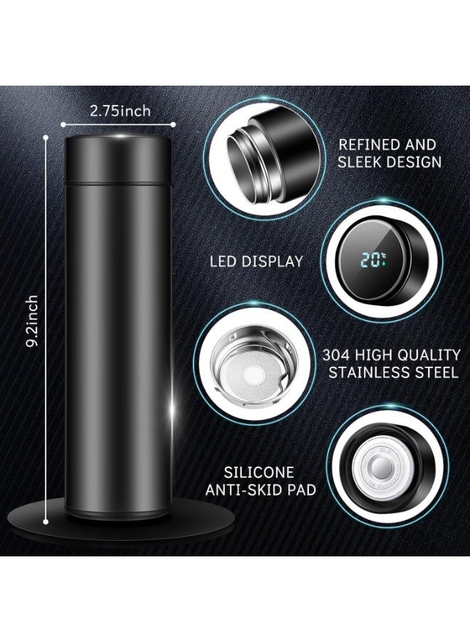Rich Life 500ML Smart Water Bottle with LED Temperature Display, 304 Stainless Steel Thermos - Black - Image 3