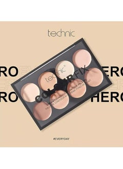 Technic Colour Fix Cream Foundation Contour Palette 8 Colors  - Image 2