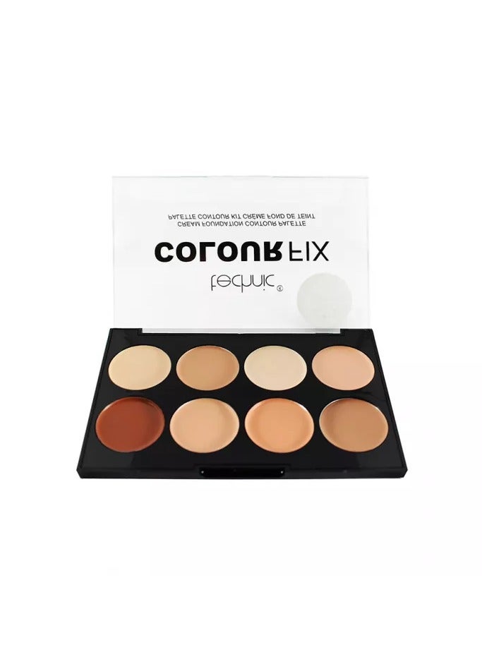 Technic Colour Fix Cream Foundation Contour Palette 8 Colors - Image 1