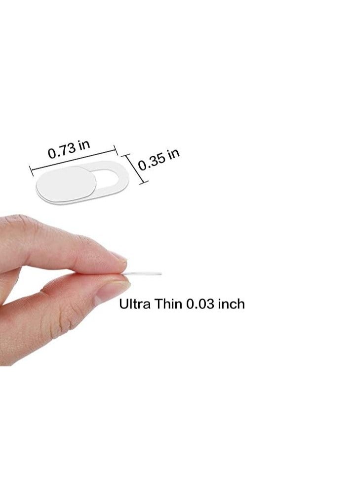 3 Pack 0.7mm Thin Webcam Cover - Webcam Cover Fits Laptop, Desktop, Tablet, Smartphone to Protect Your Privacy and Security - White (3) - Image 2