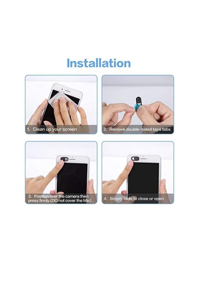 3 Pack 0.7mm Thin Webcam Cover - Webcam Cover Fits Laptop, Desktop, Tablet, Smartphone to Protect Your Privacy and Security - White (3) - Image 4