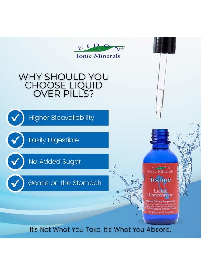 Eidon Ionic Minerals Potassium Iodine Supplement - Liquid Iodine Drops, Supports Energy Levels and Thyroid Health, Bioavailable, No Additives or Preservatives - Potassium Iodide Drops, 2 oz - Image 3