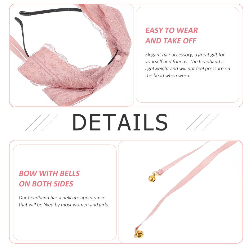 Lace Headband Ribbon Tassel Hairband Costumes Accessory for Women Girls - Image 5
