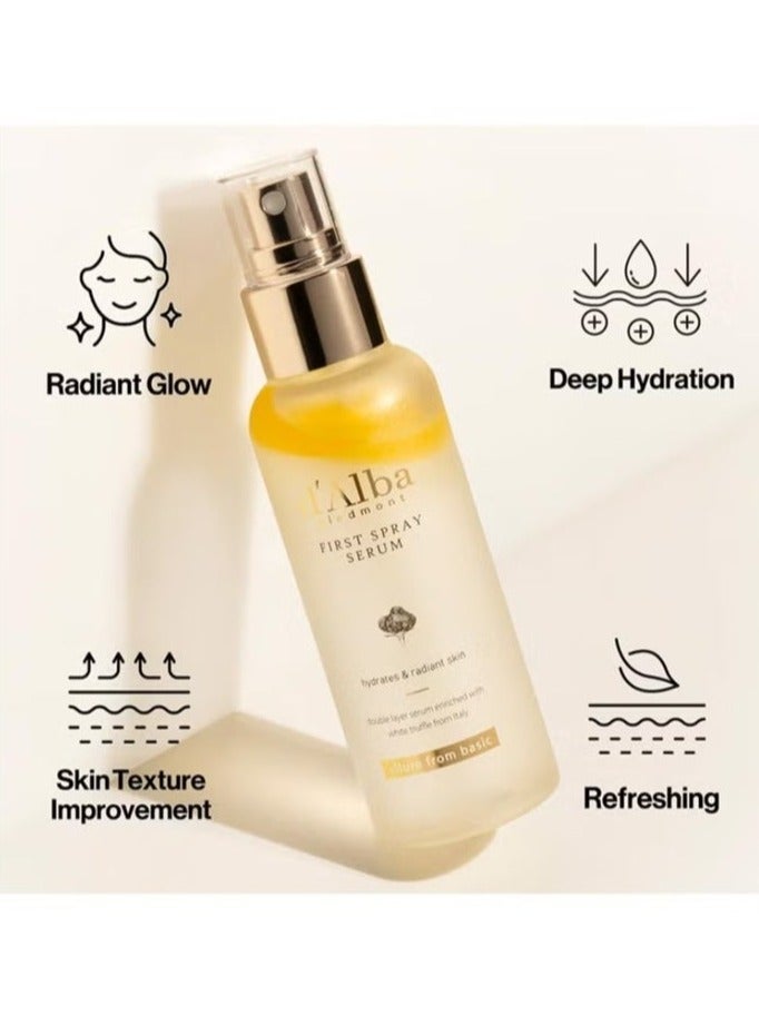 D'alba Piedmont Italian White Vegan Face Moisturizing Duo - Moisturizing Glossing Face Spray Serum + Truffle Waterfull Tone-up Sunscreen,Tinted Moisturizer with SPF 50+ PA++++ - Image 2
