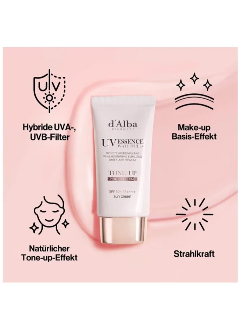 D'alba Piedmont Italian White Vegan Face Moisturizing Duo - Moisturizing Glossing Face Spray Serum + Truffle Waterfull Tone-up Sunscreen,Tinted Moisturizer with SPF 50+ PA++++ - Image 5