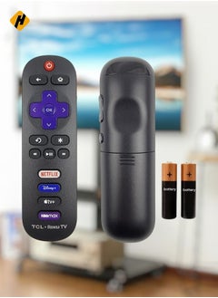 HuHa Remote Control OEM 21001-00071 for TCL Roku TV with Netflix, Disney Plus, Apple TV, HBO Max 32S327, 32S335, 43S433, 43S435, 50S435, 55S435, 65S435 with battery  - Image 2