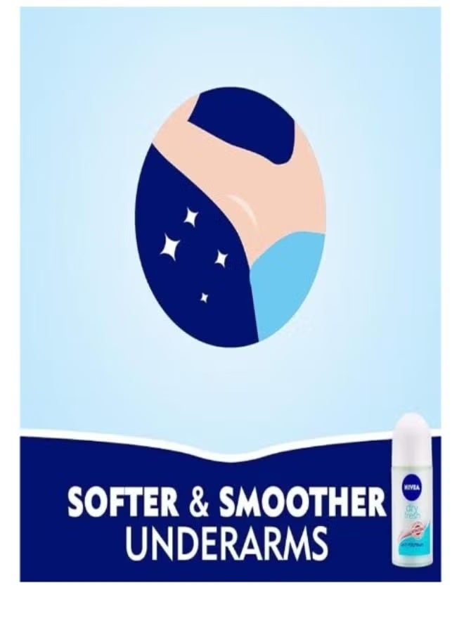 نيفيا مزيل العرق نيفيا رول أون للنساء، حماية ضد البكتيريا، دراي فريش، 50 مل - Image 3