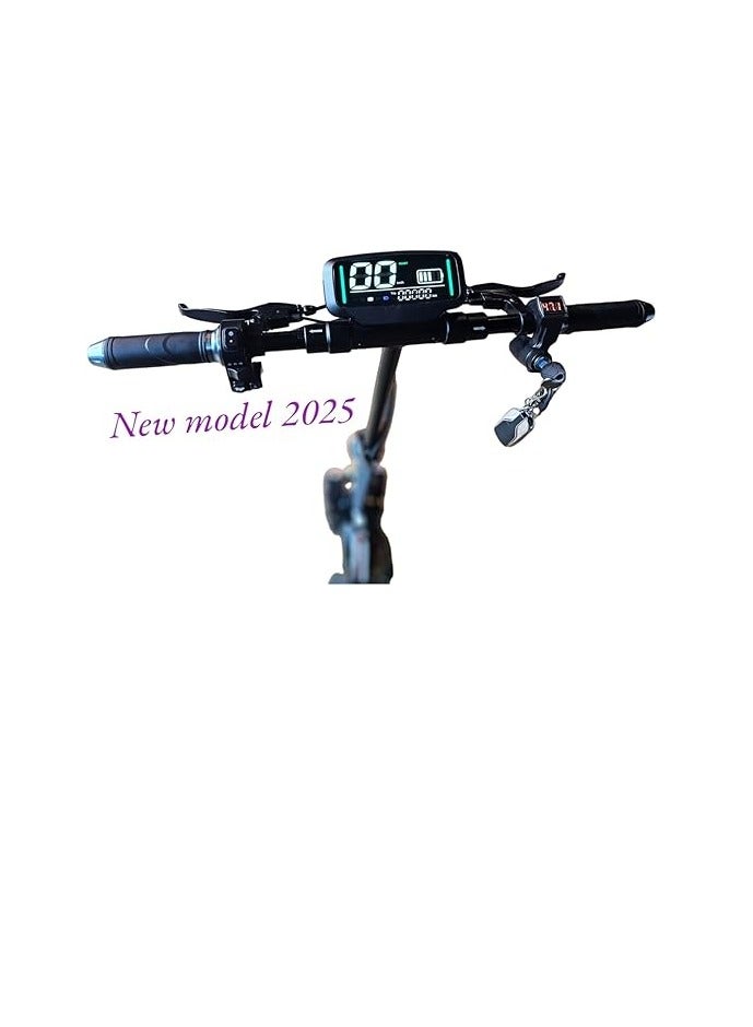 استير سكوتر كهربائي أستر E10، محرك 2024-2000 واط، بطارية 48 فولت 13 أمبير/ساعة | شاشة رقمية | تصميم قابل للطي بالكامل | مكبر صوت بلوتوث ومقعد قابل للإزالة | قابل للتعديل وسهل الطي | ألوان متعددة - Image 2