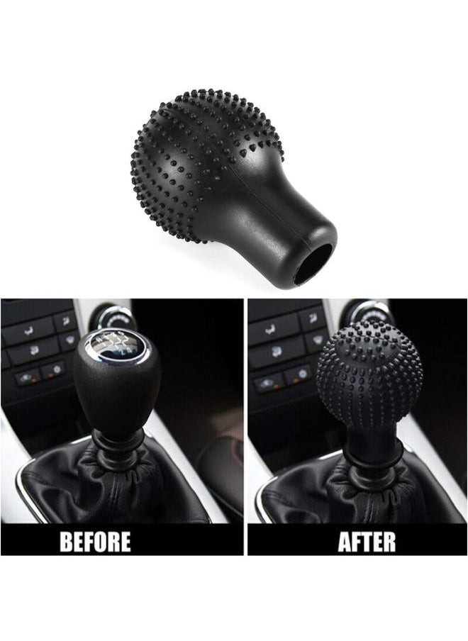 Generic - Gear Stick Cover Car Gear Knob Cover, Silicone Gear Stick Knob Cover Soft Shift Knob Cover, Gear Shifter Knob Covers Protector, Anti-slip Universal.Black - Image 1