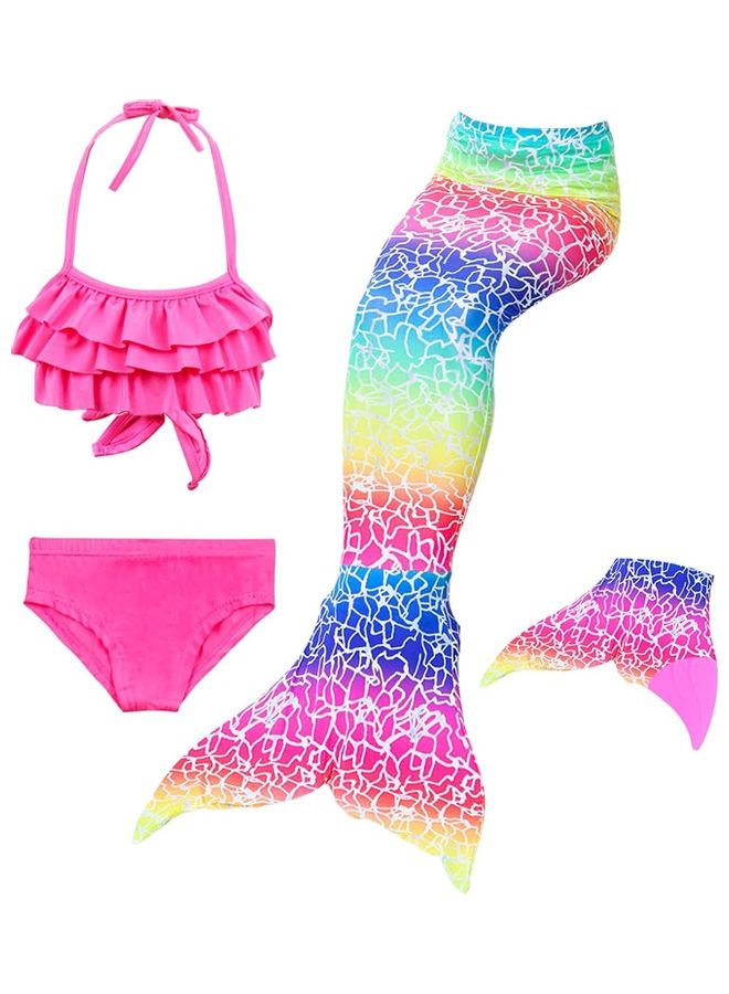 NIBEMINENT 4-Piece Mermaid Themed Costume Set 110cm - Image 1
