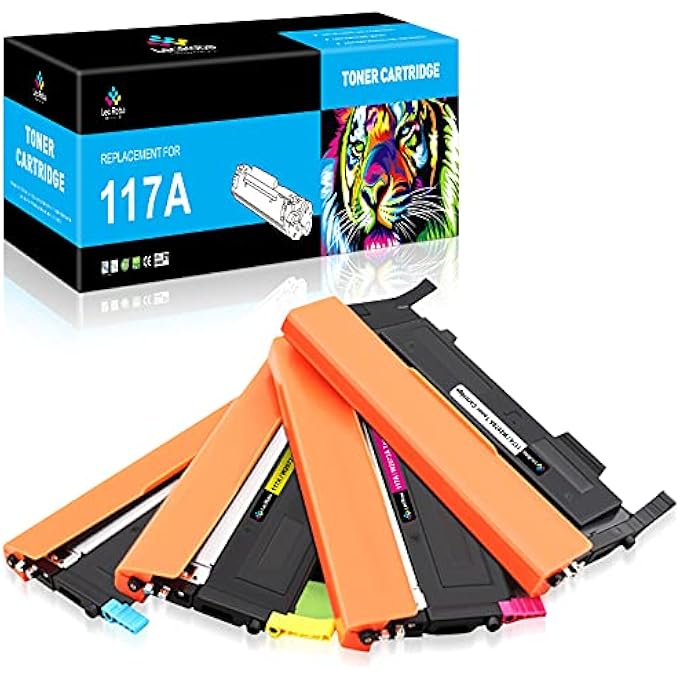 117A لطابعات HP W2070A W2071A W2072A W2073A خراطيش حبر 117A لطابعة HP COLOR LASER 150NW 150A، لطابعات HP COLOR LASER MFP 179FNW MFP 179FWG 178NWG MFP 178NW (عبوة 4)  - Image 1