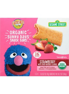 Earth's Best Earth's Best Organic Kids Snacks, Sesame Street Toddler Snacks, Organic Sunny Days Snack Bars for Toddlers 2 Years and Older, Strawberry with Other Natural Flavors, 16 Bars Per Box  - Image 1