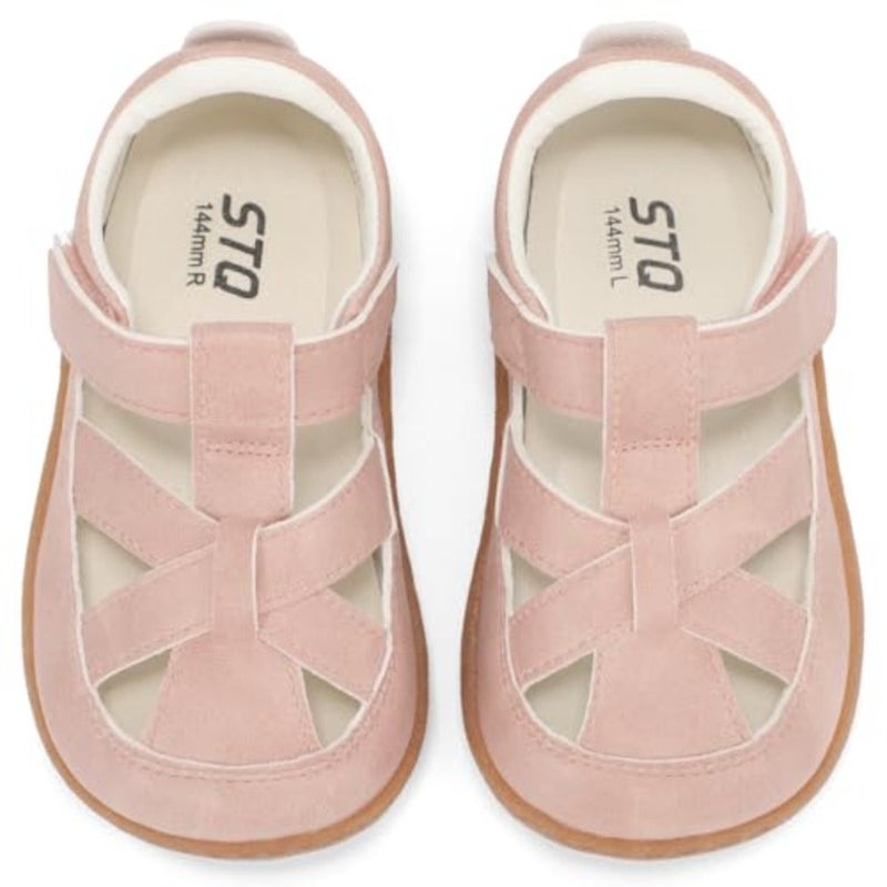 STQ Toddler Boys Girls Sandals Wide Toe Mary Jane Dress Shoes Suitable for Party School Uniform Summer Flower Girl Shoes - Image 1