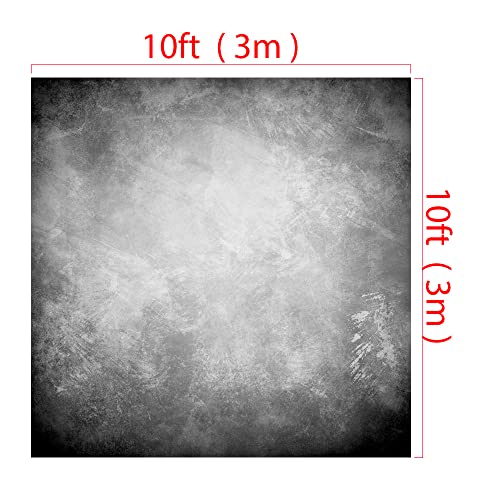 Kate 10ft(W) x10ft(H) Texture Photography Backdrops for Photographers Microfiber Seamless No Wrinkle Abstract Black Grey Photo Backdrop Portrait Background - Image 3