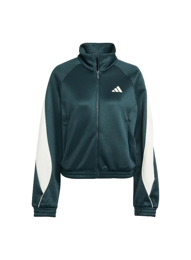 adidas W Stadium Tt Green Training Track Tops For Women XS