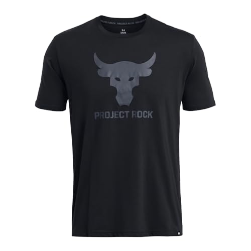 Under Armour Men's Project Rock Payoff Graphic Short Sleeve T Shirt, (001) Black / / Downpour Gray, Small - Image 2