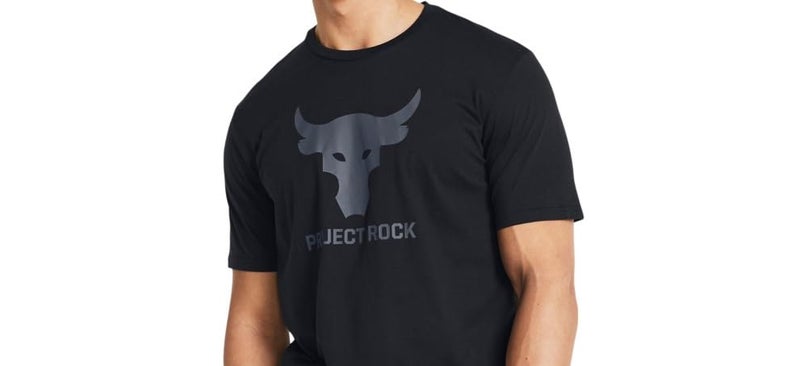 Under Armour Men's Project Rock Payoff Graphic Short Sleeve T Shirt, (001) Black / / Downpour Gray, Small - Image 5