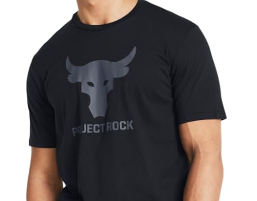 Under Armour Men's Project Rock Payoff Graphic Short Sleeve T Shirt, (001) Black / / Downpour Gray, Small - Image 4