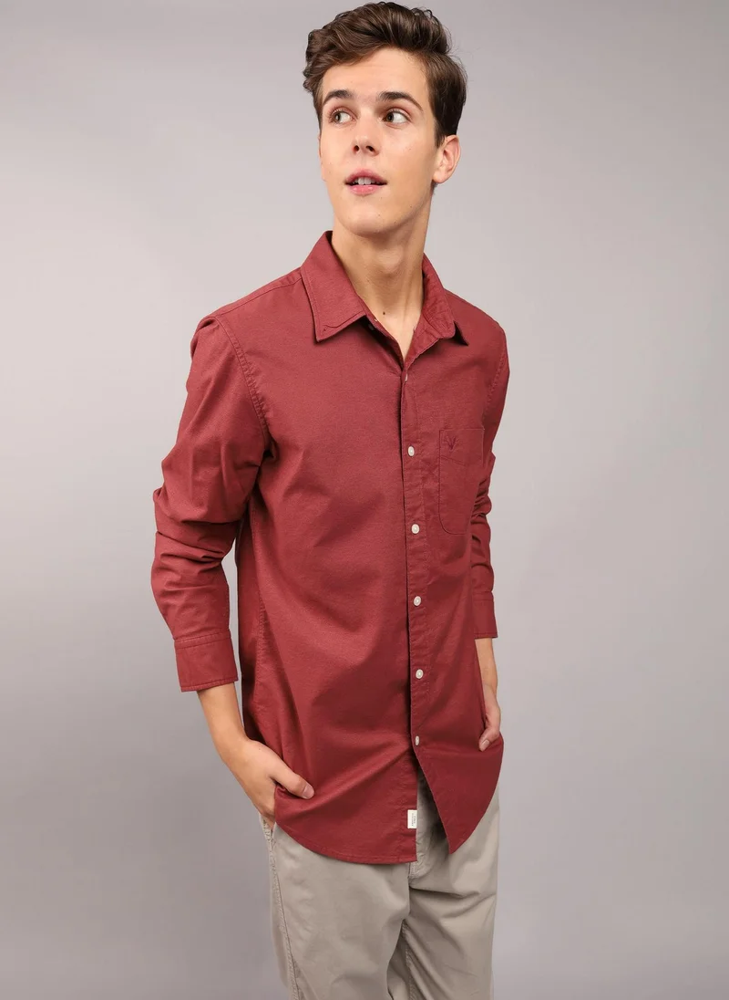 امريكان ايجل Slim Fit Flex Oxford Button-Up Shirt