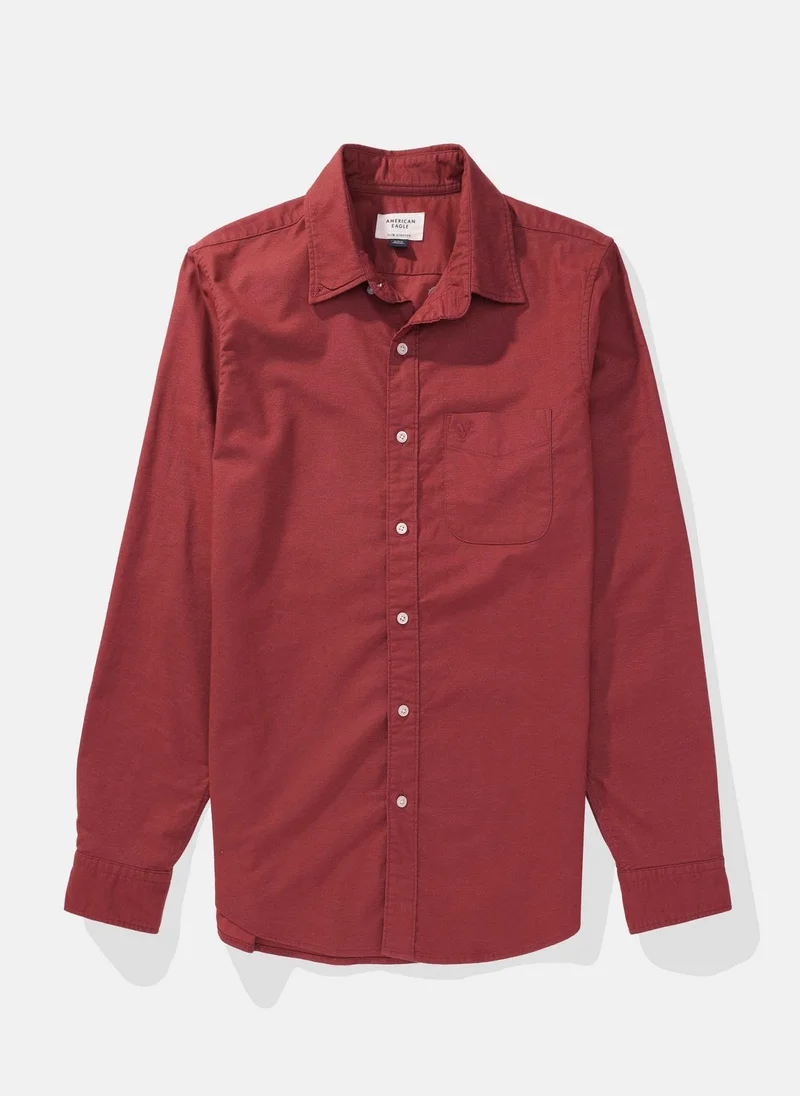 امريكان ايجل Slim Fit Flex Oxford Button-Up Shirt