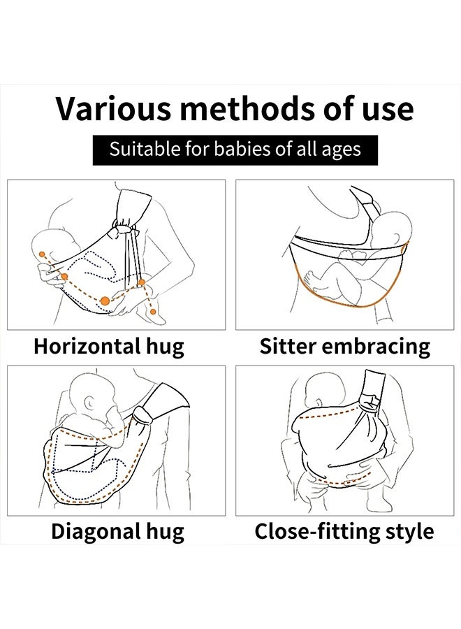 الوجبة حاملة أطفال، حمالة أطفال محمولة قابلة للتعديل من حاملة الأطفال حديثي الولادة، حاملة أطفال مريحة محمولة وجيدة التهوية لحديثي الولادة والرضع والأطفال الصغار من عمر 0 إلى 36 شهرًا - Image 4