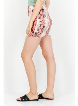Missguided Women Snakeskin Side Zip Mini Skirt, Orange Combo  - Image 3