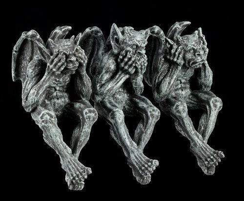 PTC 5 Inch Gargoyle See, Hear, Speak No Evil Shelf Sitters Statue Figurine - Image 2