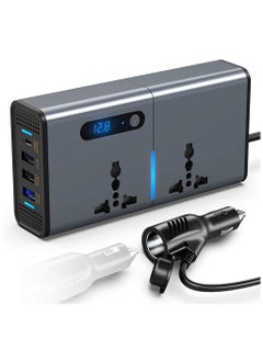 ELTRAZONE 200W Car Power Inverter – Converts 12/24V DC to 220V AC with USB & Type-C Charging Ports  - Image 1