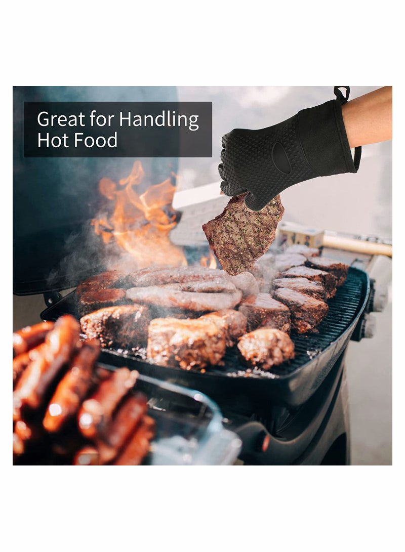 High Temperature Resistant Waterproof Silicone Gloves for Cooking Grilling Baking BBQ Flame Retardant Oil Splash Proof  - Image 3