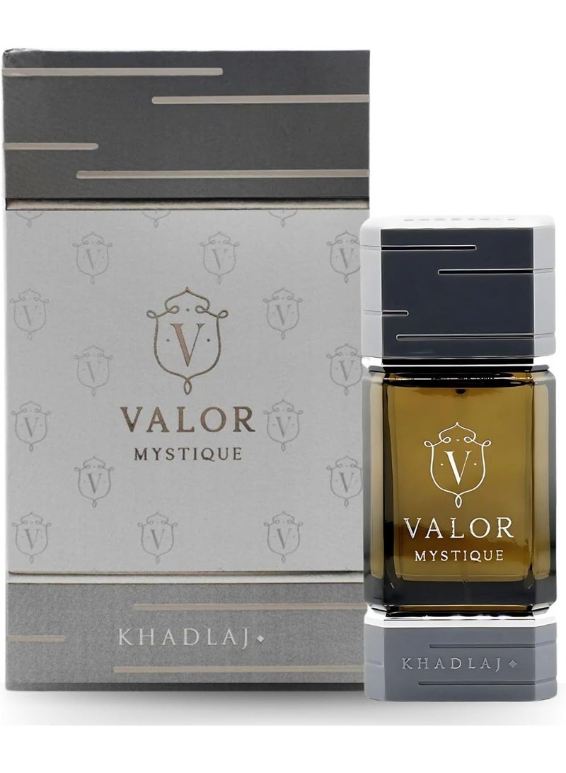 KHADLAJ VALOR MYSTIQUE 100 ML EDP SPRAY FOR MEN - Image 1