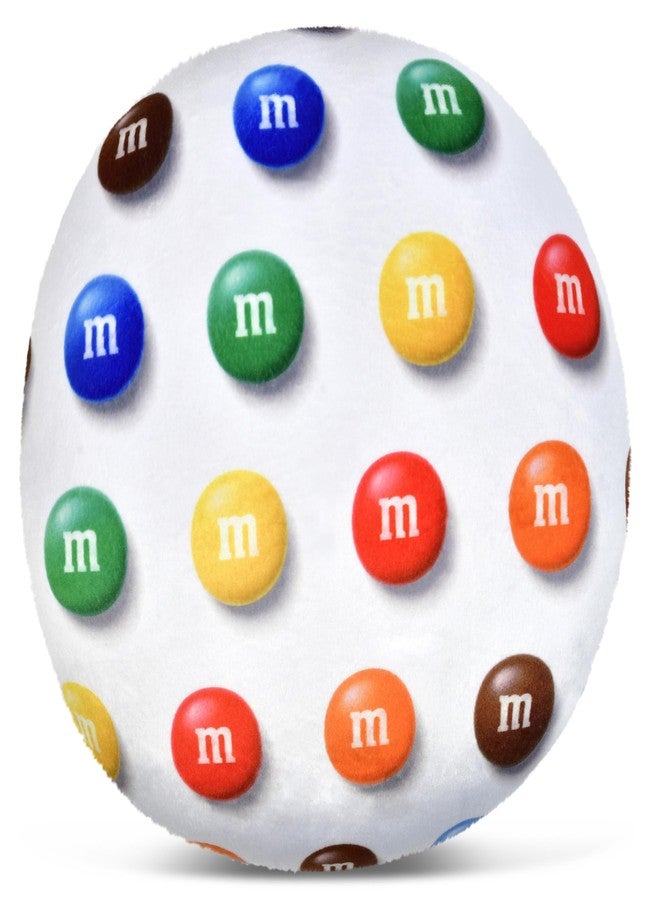 iscream M&M's 10.75" Mini Round Plush Fleece Double Sided Pillow, Red - Image 4