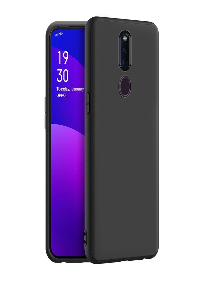 CEDO All Side Rubberised Matte Soft Silicon Flexible Back Case Cover for Oppo F11 Pro (Black) - Image 1