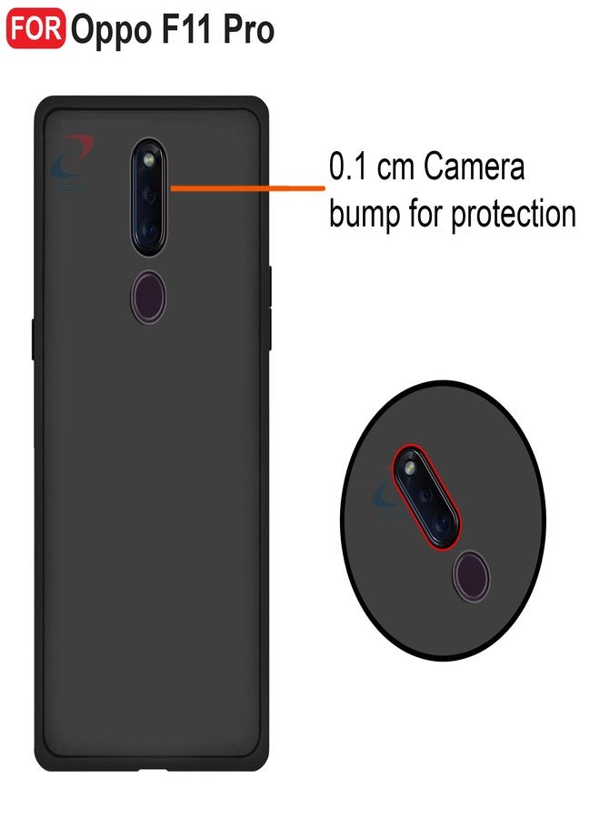 CEDO All Side Rubberised Matte Soft Silicon Flexible Back Case Cover for Oppo F11 Pro (Black) - Image 3