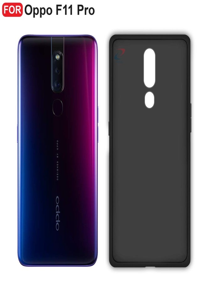 CEDO All Side Rubberised Matte Soft Silicon Flexible Back Case Cover for Oppo F11 Pro (Black) - Image 2