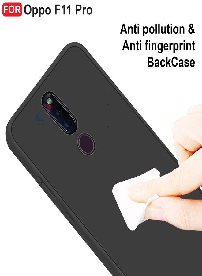 CEDO All Side Rubberised Matte Soft Silicon Flexible Back Case Cover for Oppo F11 Pro (Black) - Image 4