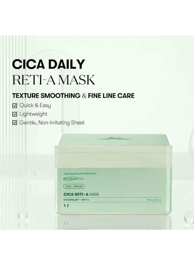 VT COSMETICS VT COSMETICS CICA Reedle Shot 100 Serum 50ml + Reti-A Mask Sheet 30ea | Microneedling Exosome Serum & Daily Retinol Glow Mask for Smooth, Radiant Korean Glass Skin - Image 3