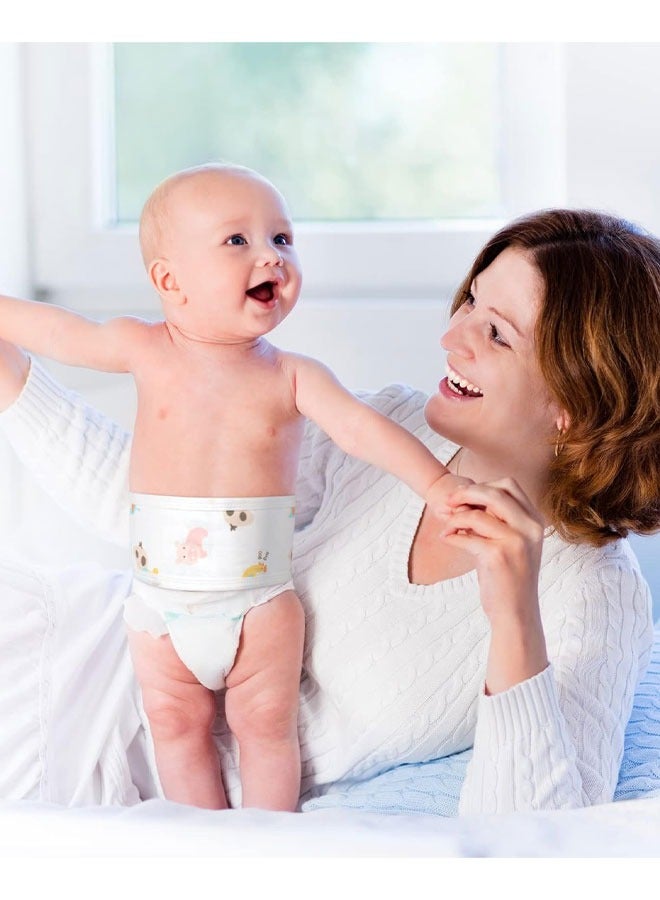 Kissy Baby 3Pcs Cartoon Cotton Baby Infant Umbilical Cord Belly Bands Belly Protector Baby Belly Button Band Bellies Umbilical Hernia Belt Soft Newborn Navel Belt for 0-12 Months, 3 Styles - Image 4