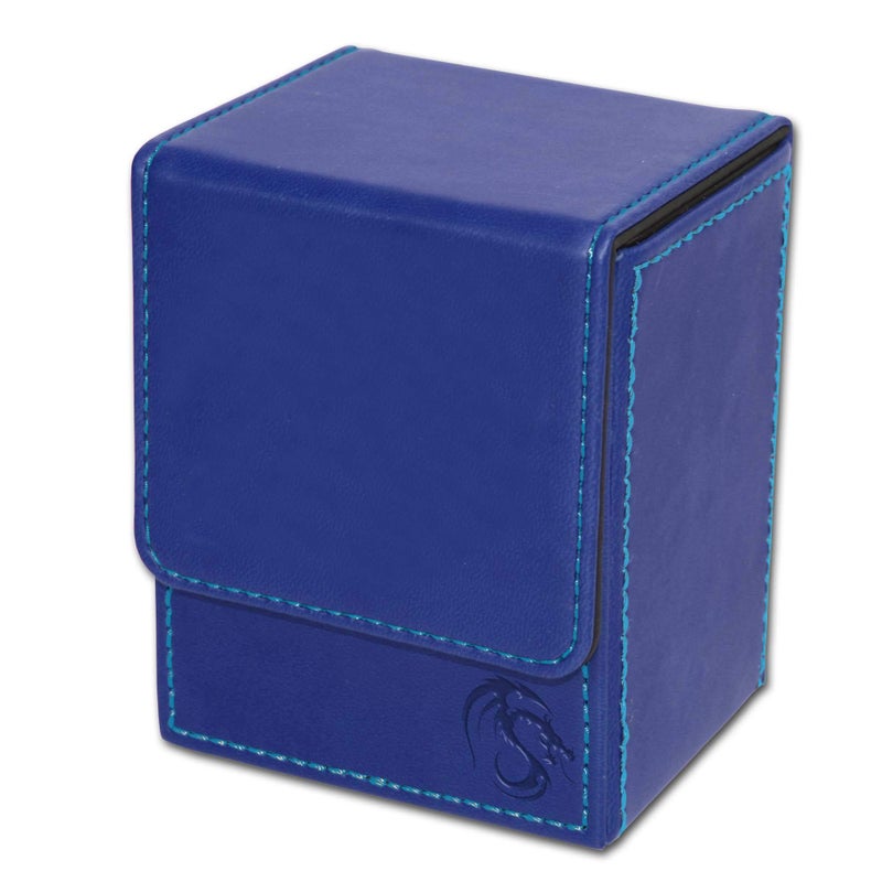 BCW Deck Case LX Leatherette Holds 80 Sleeved Cards Blue 1DCLXBLU 1Unit - Image 1