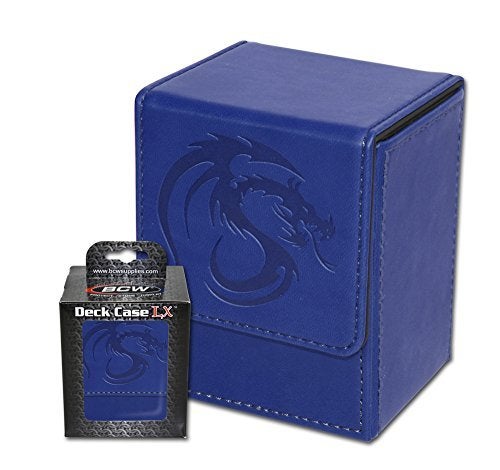 BCW Deck Case LX Leatherette Holds 80 Sleeved Cards Blue 1DCLXBLU 1Unit - Image 5