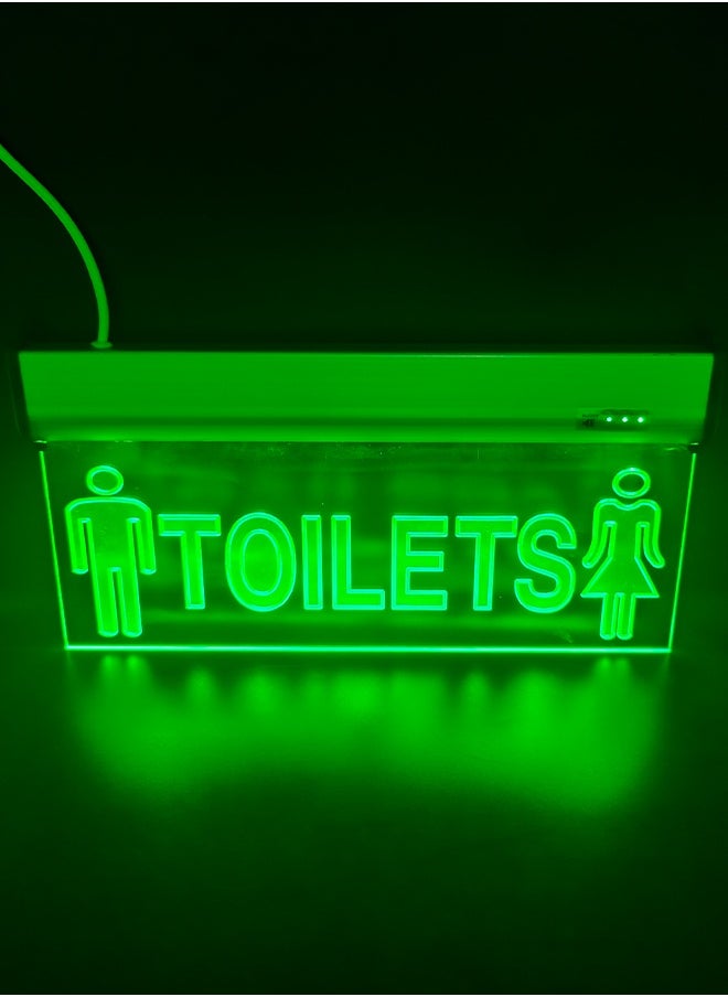 Generic Shopping mall hanging toilet signs Hotel catering toilet double-sided light flashing tips high-grade male and female identification Apartment hotel toilet hanging light box custom LOGO lights on four sides  - Image 1