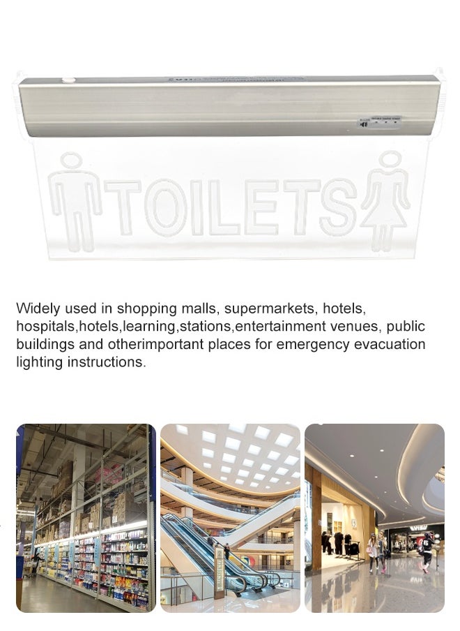 Generic Shopping mall hanging toilet signs Hotel catering toilet double-sided light flashing tips high-grade male and female identification Apartment hotel toilet hanging light box custom LOGO lights on four sides  - Image 2