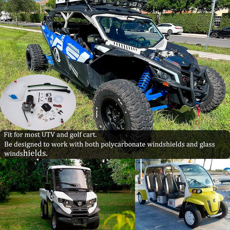 9TH SHOP Electric UTV Windshield Wiper Kit - Image 2