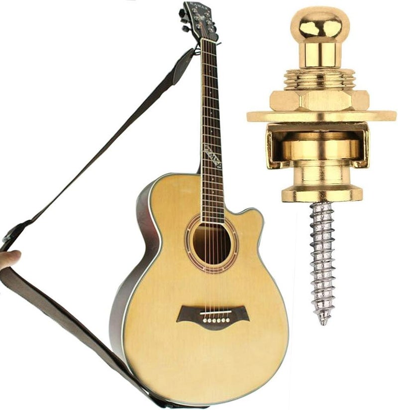 Eyech 4Pcs Gold Guitar Strap Locks Set Security Quick Release Guitar Straplocks Button Set for Guitar Bass - Image 5
