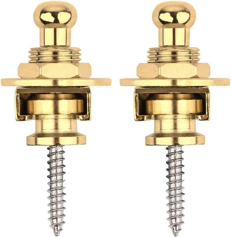 Eyech 4Pcs Gold Guitar Strap Locks Set Security Quick Release Guitar Straplocks Button Set for Guitar Bass - Image 2